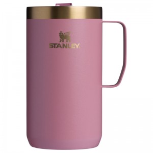 Stanley The Fall Refresh Stay Hot Camp Mugs 24 OZ Rose | 8903-JHMCP