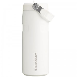 Stanley The IceFlow™ Bottle with Flip Straw Lid 16 oz Blanche | 9236-HUBZO