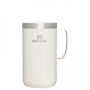 Stanley The Stay-Hot Camp Mugs 24 OZ Blanche | 3259-GYBPM