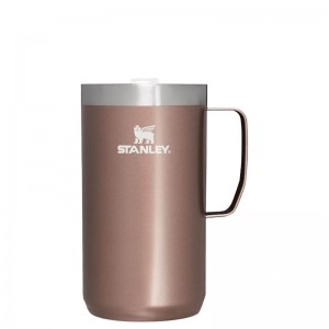 Stanley The Stay-Hot Camp Mugs 24 OZ Rose | 3824-PWJTZ