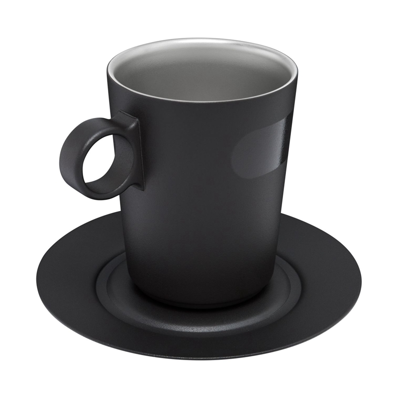 Stanley The Daybreak Café Latte Cup & Stillness Saucer Noir | 1698-RJMBX