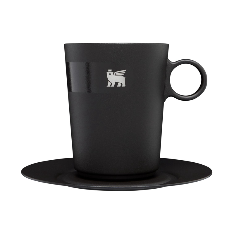 Stanley The Daybreak Café Latte Cup & Stillness Saucer Noir | 1698-RJMBX