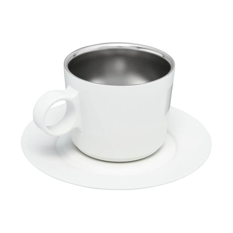 Stanley The Daybreak Cappuccino Cup & Stillness Saucer Grise | 2068-LCYIQ