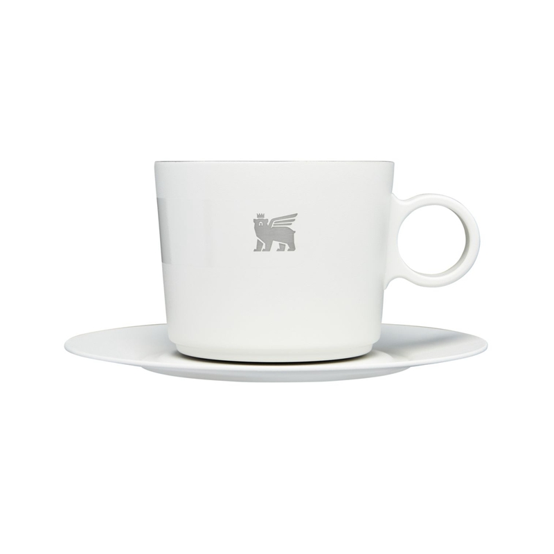 Stanley The Daybreak Cappuccino Cup & Stillness Saucer Grise | 2068-LCYIQ