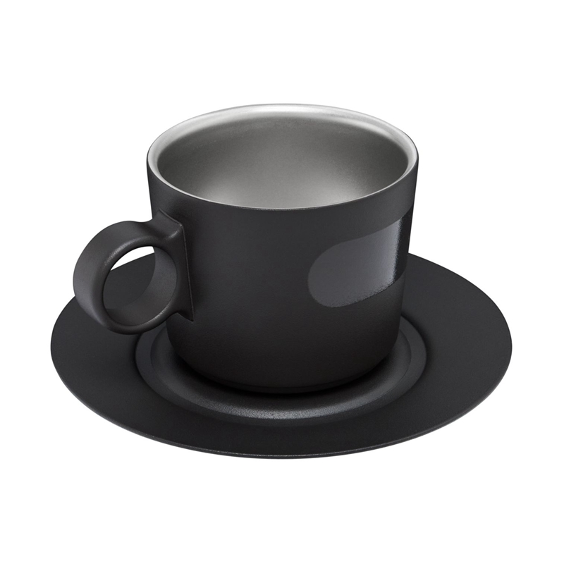 Stanley The Daybreak Cappuccino Cup & Stillness Saucer Noir | 9423-FGOVB