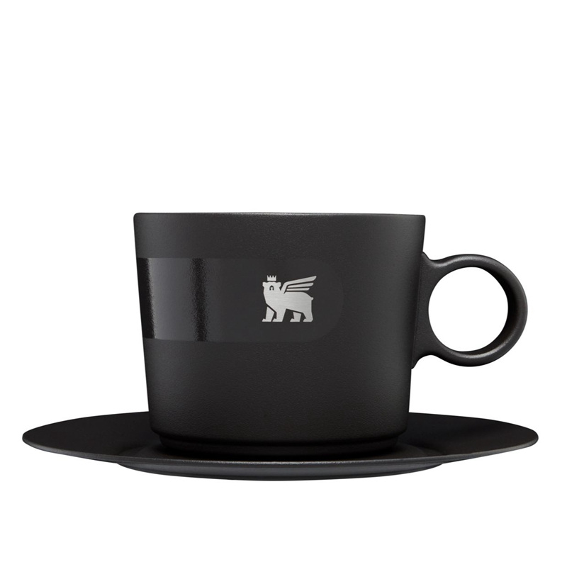 Stanley The Daybreak Cappuccino Cup & Stillness Saucer Noir | 9423-FGOVB